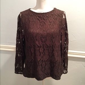 Olive Green Lace Sweater